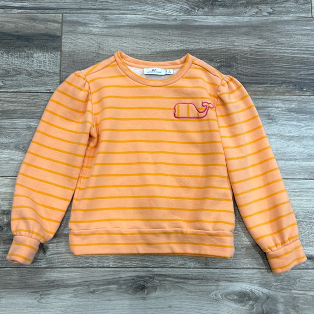 Vineyard Vines Orange Striped Sweatshirt